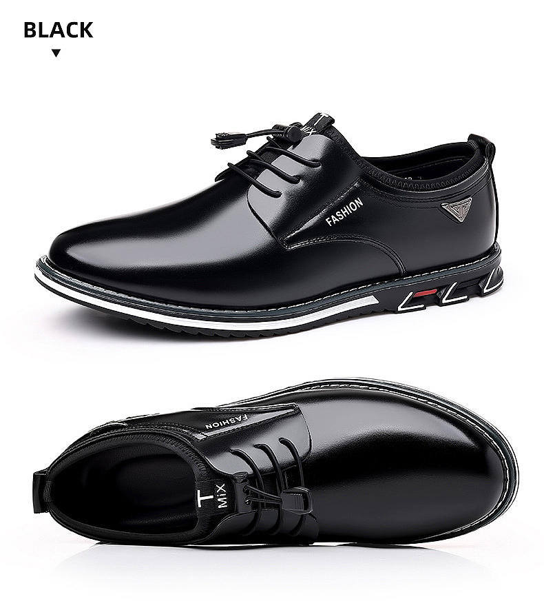 Men's Glossy Pointed Toe Casual Shoes