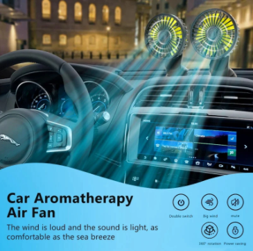 Car USB Dual-Head Fan