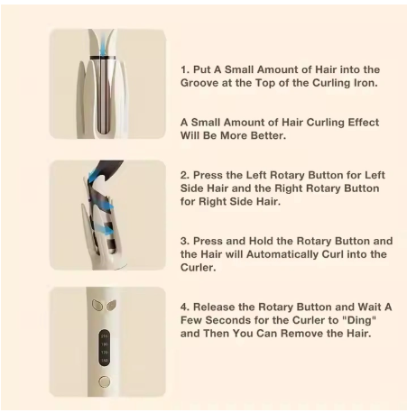Automatic rotating curling iron