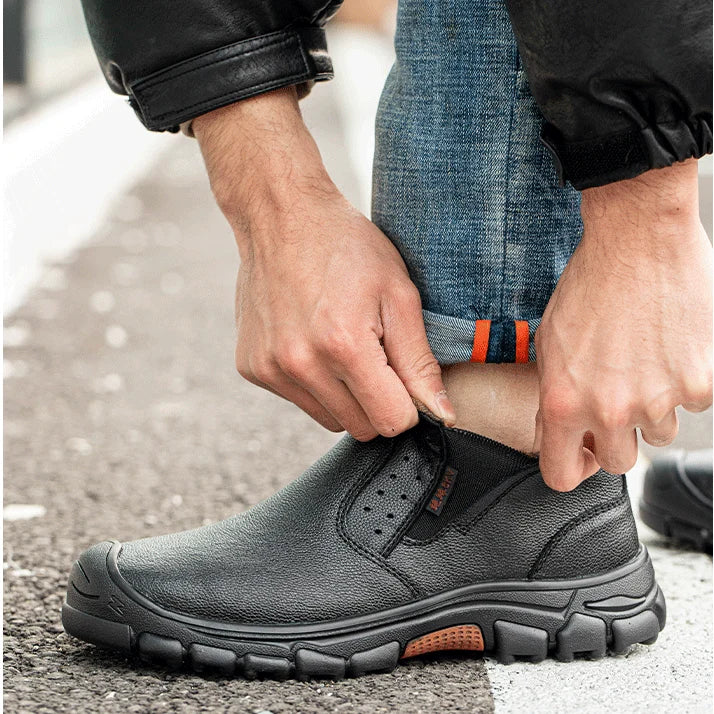 Men's Safety Slip-On Steel Toe Cap Boots