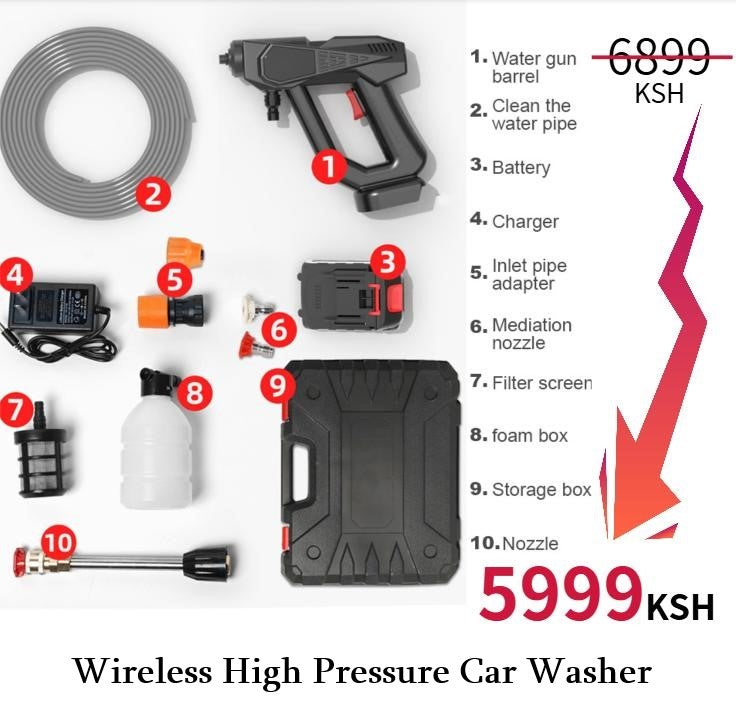 Wireless Rechargeable High Pressure Car Washer