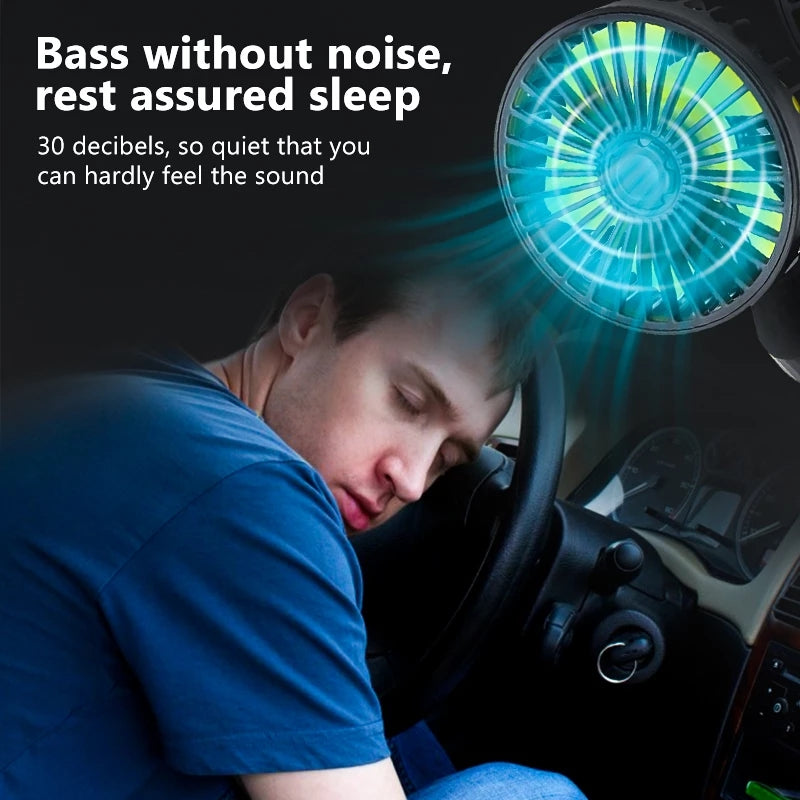 Car USB Dual-Head Fan