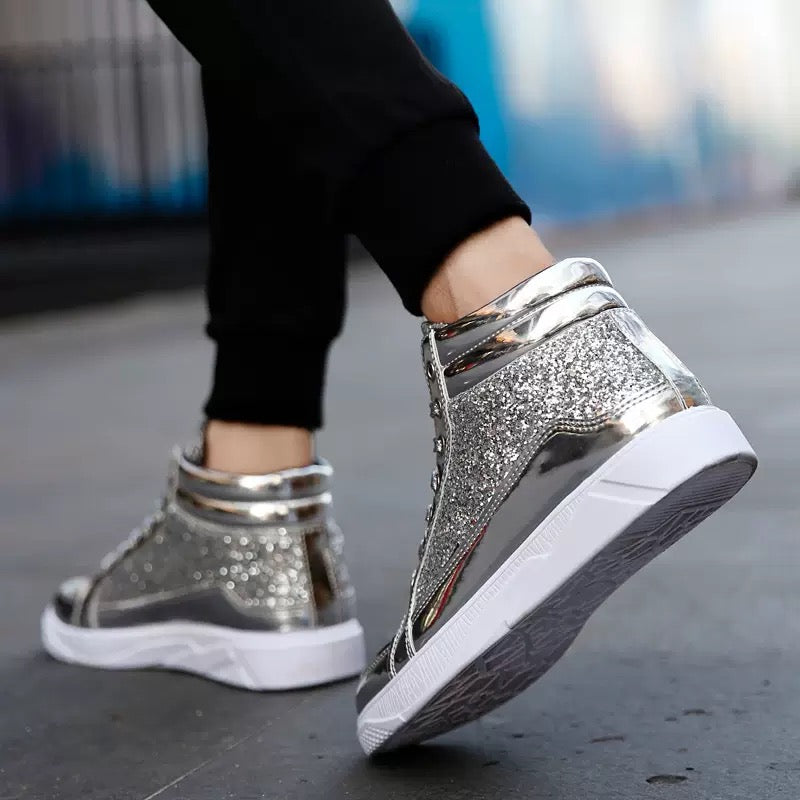 Men's Glitter Sneakers Shoes
