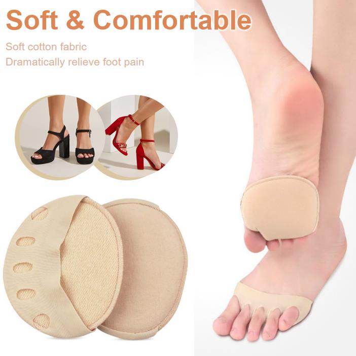 Forefoot Pads for Women High Heels【2 Pairs Beige + 2 Pairs Black】